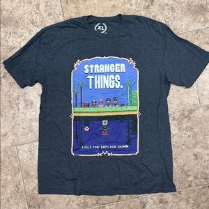 Stranger Things Retro Graphic Tee - Charcoal